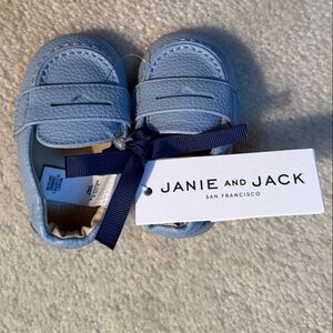 Janie and Jack Baby Blue Moccasin Loafers